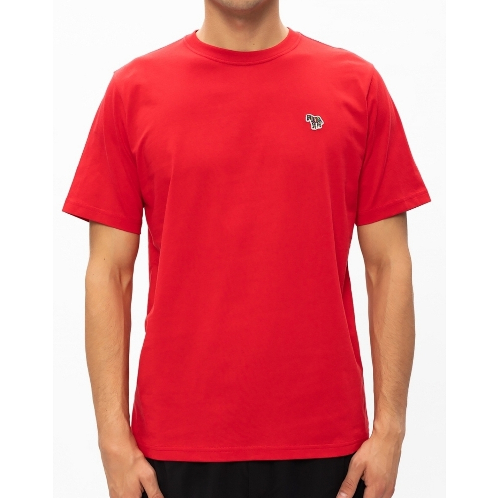 Paul Smith‎ 100% Cotton Zebra Logo T-Shirt Tee Red Color size XL Relaxed Fit